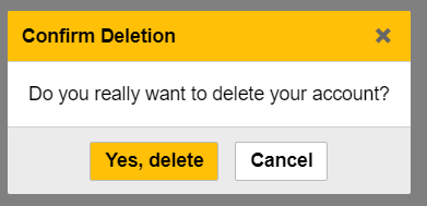 Confirm Account Deletion
