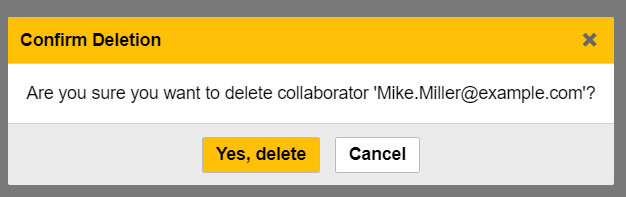 Confirm Collaborator Deletion