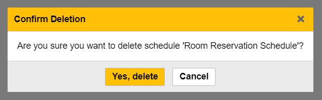 Delete Schedule