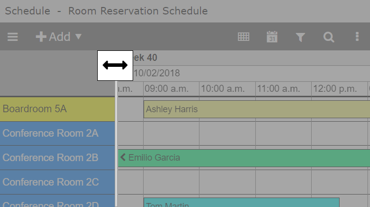 Adjust Schedule Layout