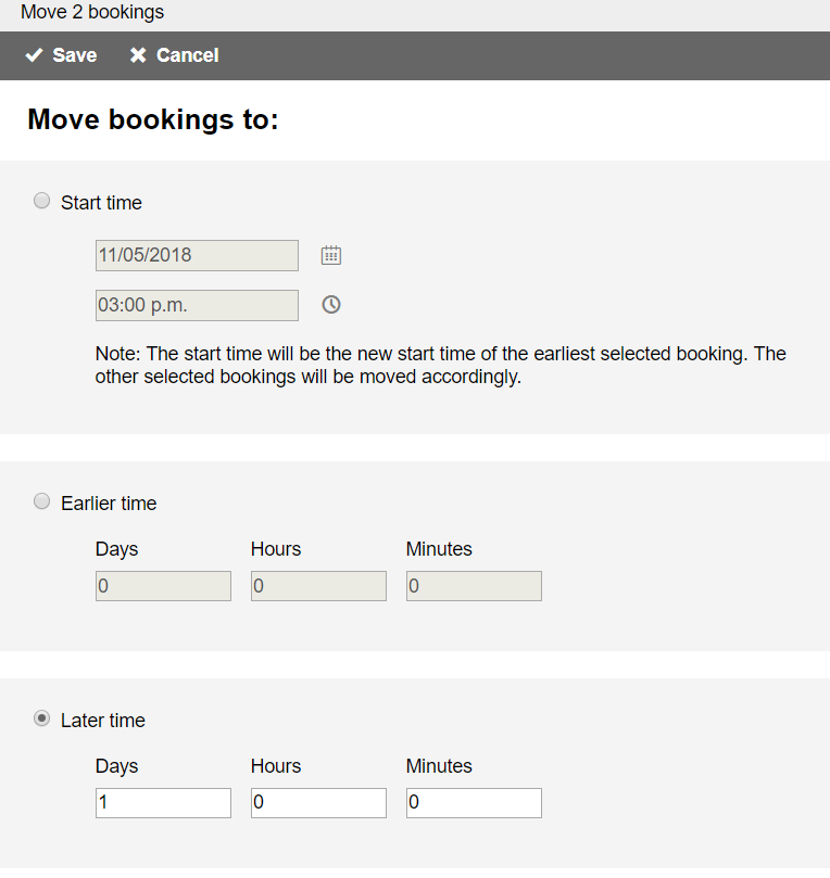 Move Bookings