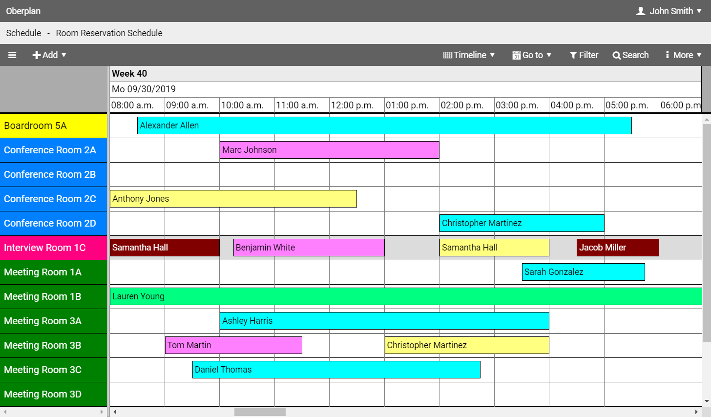 Schedule View Oberplan User Guide