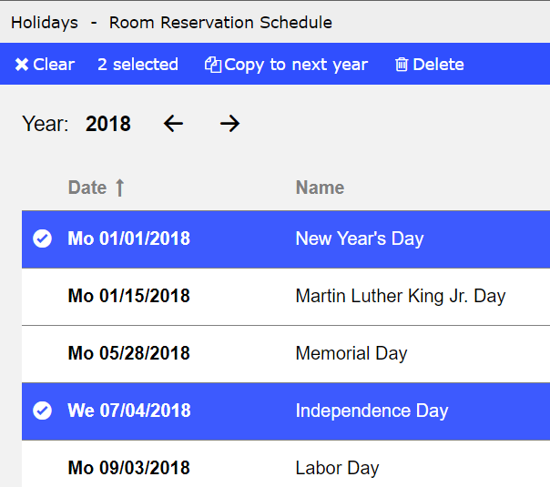 Select Holidays